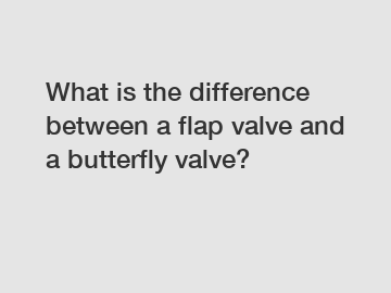 What is the difference between a flap valve and a butterfly valve?
