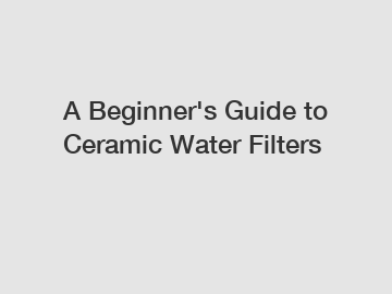 A Beginner's Guide to Ceramic Water Filters