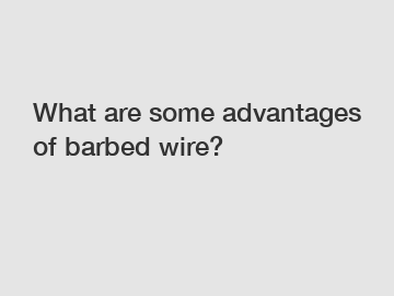 What are some advantages of barbed wire?