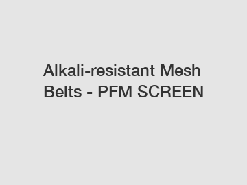 Alkali-resistant Mesh Belts - PFM SCREEN