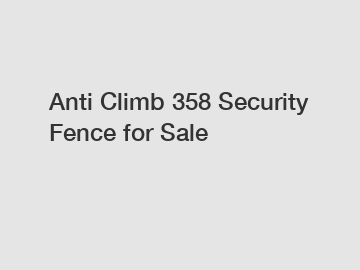 Anti Climb 358 Security Fence for Sale