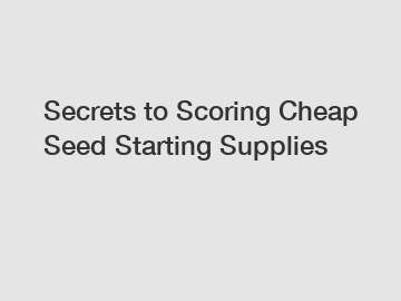 Secrets to Scoring Cheap Seed Starting Supplies