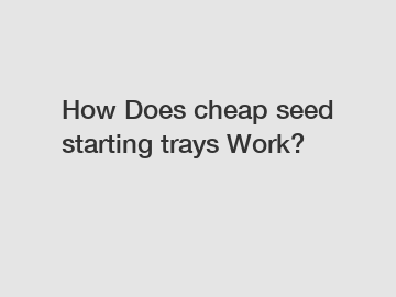 How Does cheap seed starting trays Work?