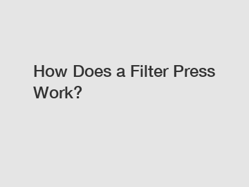 How Does a Filter Press Work?