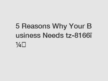 5&nbsp;Reasons&nbsp;Why&nbsp;Your&nbsp;Business&nbsp;Needs&nbsp;tz-8166？