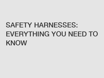SAFETY HARNESSES: EVERYTHING YOU NEED TO KNOW