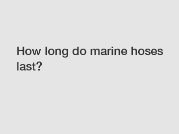 How long do marine hoses last?