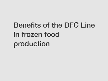 Benefits of the DFC Line in frozen food production