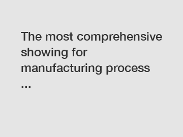 The most comprehensive showing for manufacturing process ...