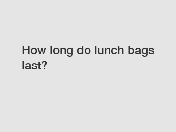 How long do lunch bags last?