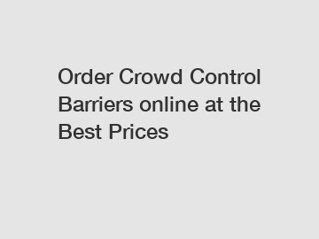 Order Crowd Control Barriers online at the Best Prices