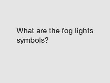 What are the fog lights symbols?