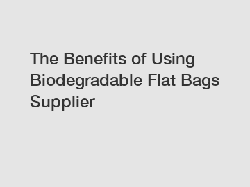 The Benefits of Using Biodegradable Flat Bags Supplier