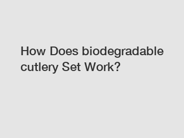 How Does biodegradable cutlery Set Work?