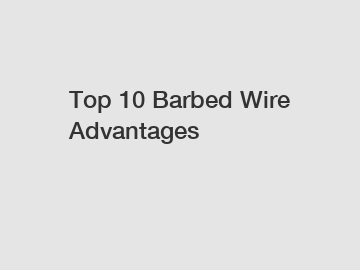 Top 10 Barbed Wire Advantages