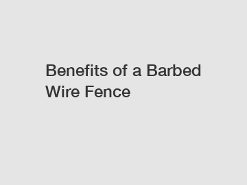 Benefits of a Barbed Wire Fence