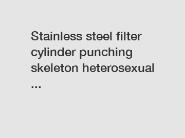 Stainless steel filter cylinder punching skeleton heterosexual ...