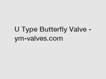 U Type Butterfly Valve - ym-valves.com