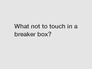 What not to touch in a breaker box?