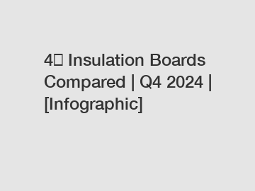 4✔ Insulation Boards Compared | Q4 2024 | [Infographic]