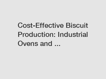 Cost-Effective Biscuit Production: Industrial Ovens and ...