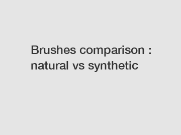 Brushes comparison : natural vs synthetic