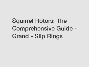 Squirrel Rotors: The Comprehensive Guide - Grand - Slip Rings