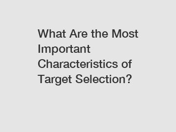 What Are the Most Important Characteristics of Target Selection?