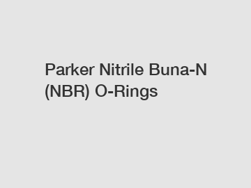 Parker Nitrile Buna-N (NBR) O-Rings