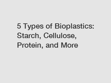 5 Types of Bioplastics: Starch, Cellulose, Protein, and More
