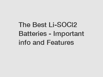 The Best Li-SOCl2 Batteries - Important info and Features