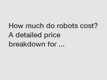 How much do robots cost? A detailed price breakdown for ...