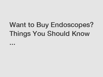 Want to Buy Endoscopes? Things You Should Know ...