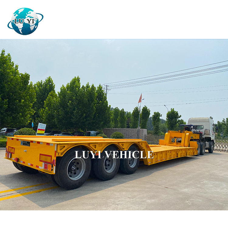 What are the advantages of a lowboy trailer?