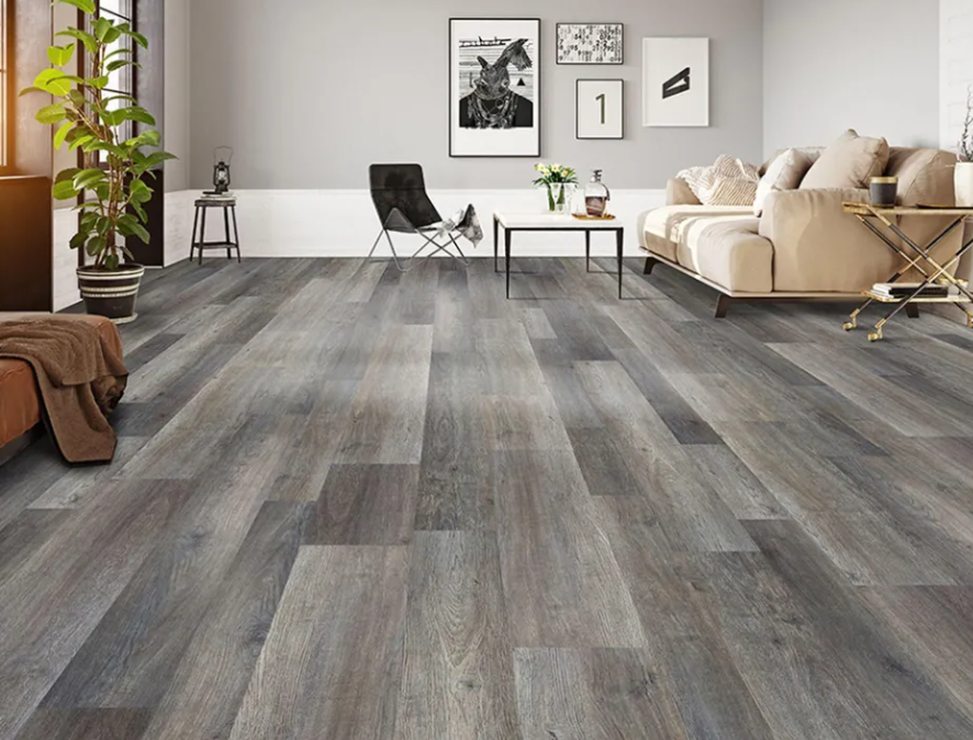 What are the three types of vinyl flooring?