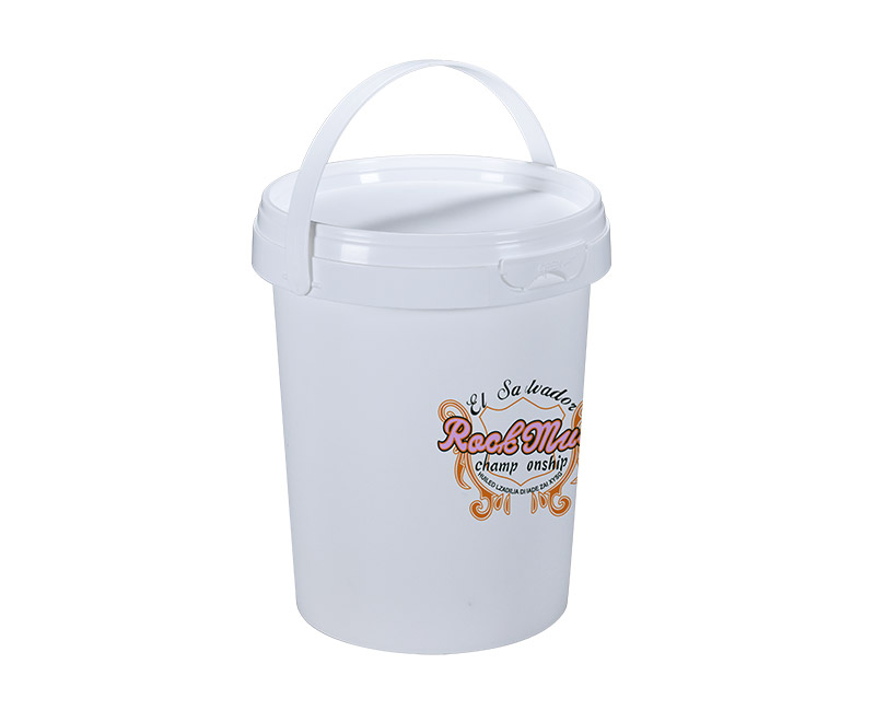How do I know what size plastic printed food buckets I need? 