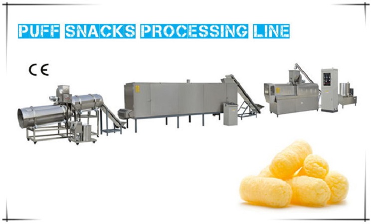 How does a Puff Snacks Extruding Machine work?