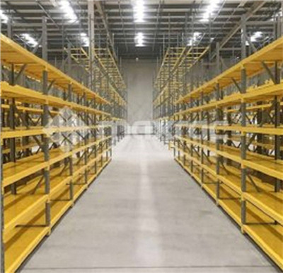 What are the most common types of metal racking shelves used in industrial settings?