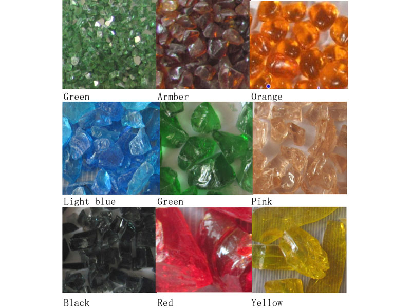 What are the applications of colored crushed glass?