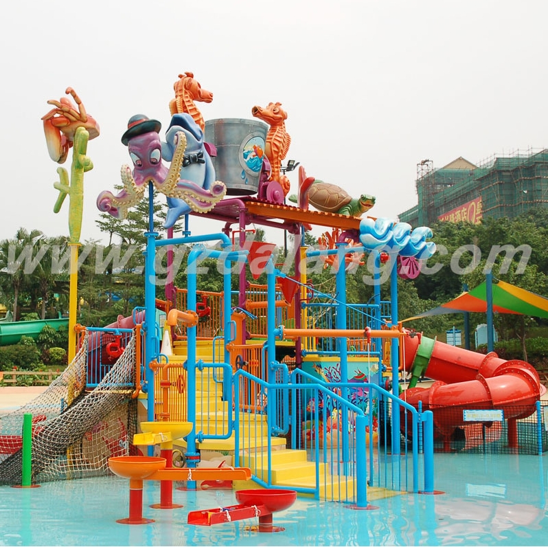 What types of water playground equipment are available?