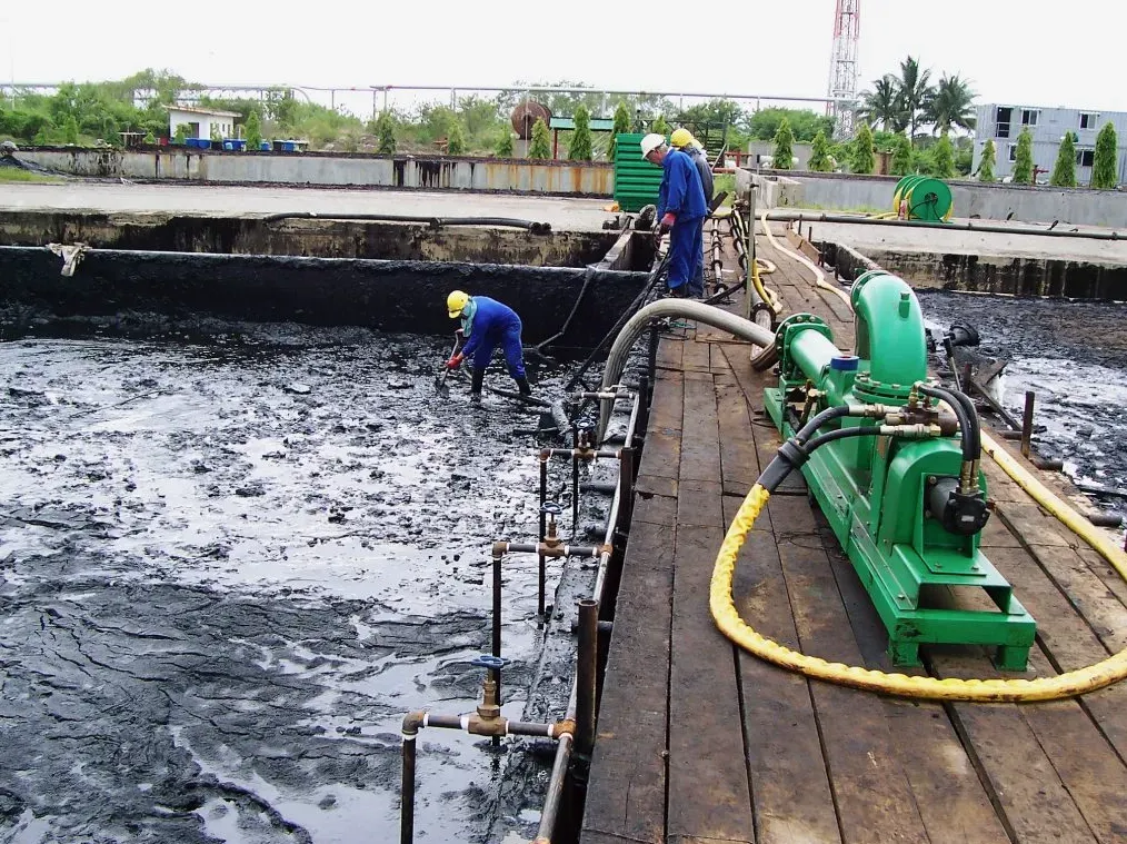 What is oil sludge treatment process?